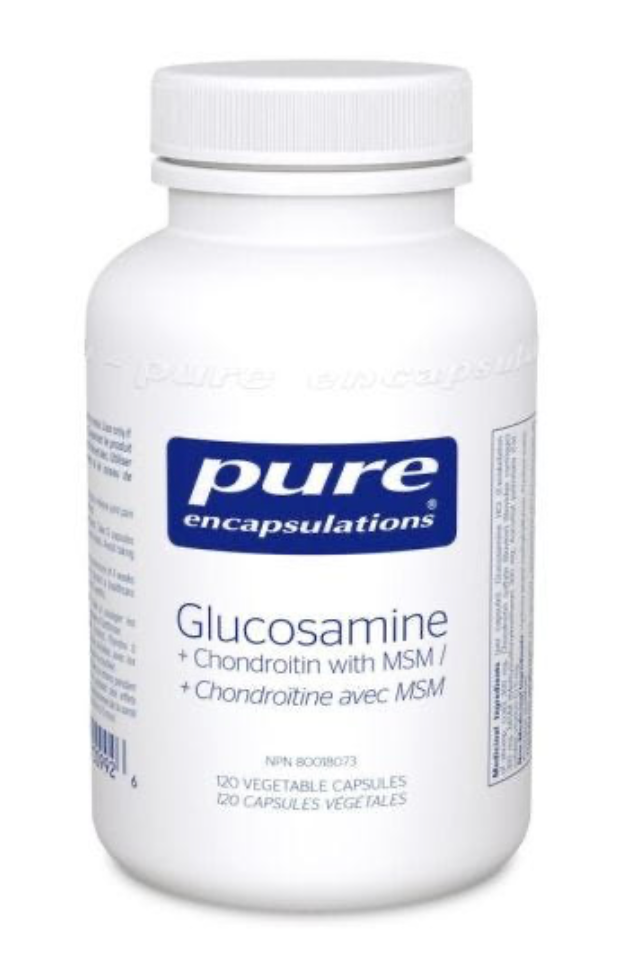 Glucosamine+chondroitine avec MSM - douleurs articulaires - Pure Encapsulations